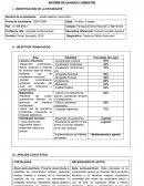 Informe de Avance Psicopedagógico