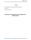 Resolución y transformación de conflictos en el ámbito escolar