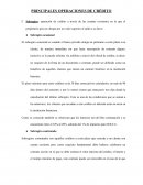 Principales operaciones de credito