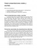 Hacer presentaciones orales y escritas