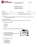 Evaluación Plan Lector “Buscando a Dominga”