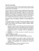 Tipos de Conociemiento