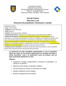 Guia del Profesor Reacciones de precipitacion, cristalizacion y formacion de coloides