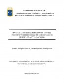 INVESTIGACIÓN SOBRE INMIGRANTES EN CHILE