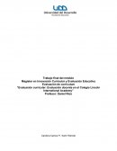Evaluación de currículum “Evaluación curricular: Evaluación docente en el Colegio Lincoln International Academy”