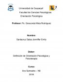 Definición de Orientación Psicológica y Psicoterapia