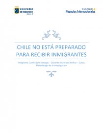 CHILE NO ESTÁ PREPARADO PARA RECIBIR INMIGRANTES. Página 1