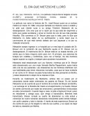 El Día que Nietzsche lloró