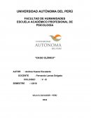 La Psicopatologia “CASO CLÍNICO”