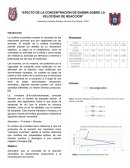 Efecto de la concentración de enzima sobre la velocidad de reacción