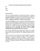 Informe Final De Practicas, Sistematización De Experiencias