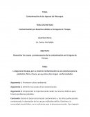 Contaminación por desechos sólidos en la laguna de Tiscapa