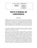 PACTO O MANUAL DE CONVIVENCIA