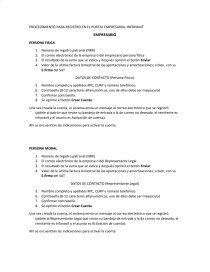 PROCEDIMIENTO PARA REGISTRO EN EL PORTAL EMPRESARIAL INFONAVIT. Página 1