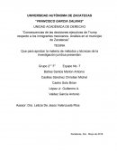 Consecuencias de las decisiones ejecutivas de Trump respecto a los inmigrantes mexicanos. Análisis en el municipio de Zacatecas”