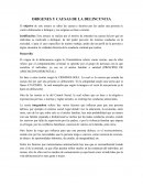 ORIGENES Y CAUSAS DE LA DELINCUENCIA