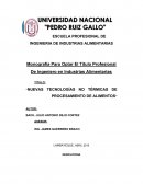 NUEVAS TECNOLOGÍAS NO TÉRMICAS DE PROCESAMIENTO DE ALIMENTOS
