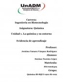 Evidencia de aprendizaje quimica