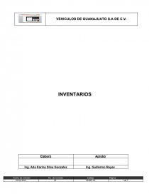 Proceso de inventarios. Página 1