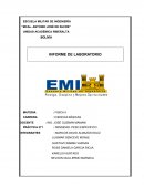 Laboratorio de hidrostatica. FISICA II