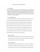 EL ERROR EN EL DERECHO PENAL