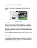 La guerra fria entre uber vs taxistas