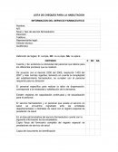 LISTA DE CHEQUEO PARA LA HABILITACION