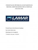 PORCENTAJE DE SÍNTOMAS EN LOS ESTUDIANTES DE MEDICINA LAMAR NECESARIOS PARA ALTERAR SUS CICLOS DE VIDA