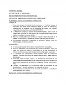 CAPÍTULO VI: ANÁLISIS SOCIOLÓGICO DEL CURRICULUM