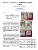 La Materia Densidad de Sustancias Liquidas y Sólidas