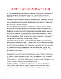 REPORTE INTELIGENCIA ARTIFICIAL. Página 1
