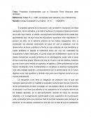 Propósitos fundamentales que la Educación Rural Mexicana debe perseguir