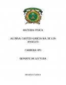 REPORTE DE LECTURA Mecánica clásica