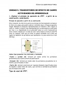 UNIDAD 5. TRANSISTORES DE EFECTO DE CAMPO