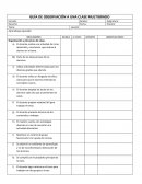 GUÍA DE OBSERVACIÓN A UNA CLASE MULTIGRADO