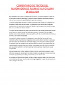 COMENTARIO DE TEXTOS DEL ALMOHADON DE PLUMAS Y LA GALLINA DEGOLLADA