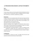 LA PEDAGOGÍA DIVINA SEGÚN EL ANTIGUO TESTAMENTO