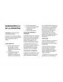 SUBDESARROLLO DE LA ARGENTINA
