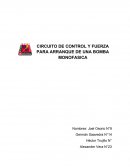 CIRCUITO DE CONTROL Y FUERZA PARA ARRANQUE DE UNA BOMBA MONOFASICA