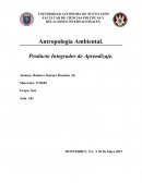 Antropología Ambiental. Producto Integrador de Aprendizaje