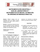 GUÍA DE LABORATORIO N°1 INSTRUMENTOS DE MEDIDA, ESTIMACIÓN DE ERRORES EN MEDIDAS DIRECTAS
