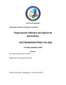 Programación Didáctica del Espacio de Aprendizaje: ELECTROMAGNETISMO