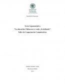 Texto Argumentativo “La educación Chilena no se vende, ¡Se defiende!”