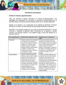 ATENCION AL CLIENTE Evidencia: Valores organizacionales