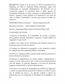 Presidente y ministros