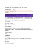 EXAMEN DE DIAGNOSTICO DE HISTORIA UNIVERSAL 2º H, J, L