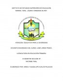 INFORME DE EVALUACIÓN PSICOPEDAGÓGICA