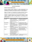 Actividad de aprendizaje 2 Evidencia: Valores organizacionales