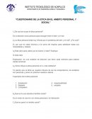 La etica en el ambito social y personal