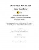 Reporte de lectura: Un cuento de Edgar Allan Poe y un cuento de “Cuentos de angustias y paisajes” de Carlos Salazar Herrera